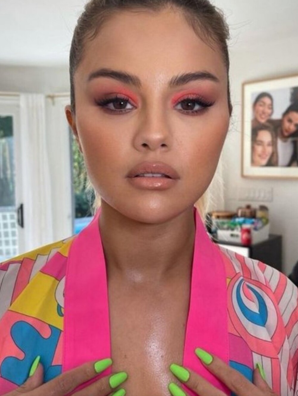 NuNo x Drunk Elephant Colorful Kimono Robe One Size Selena Gomez